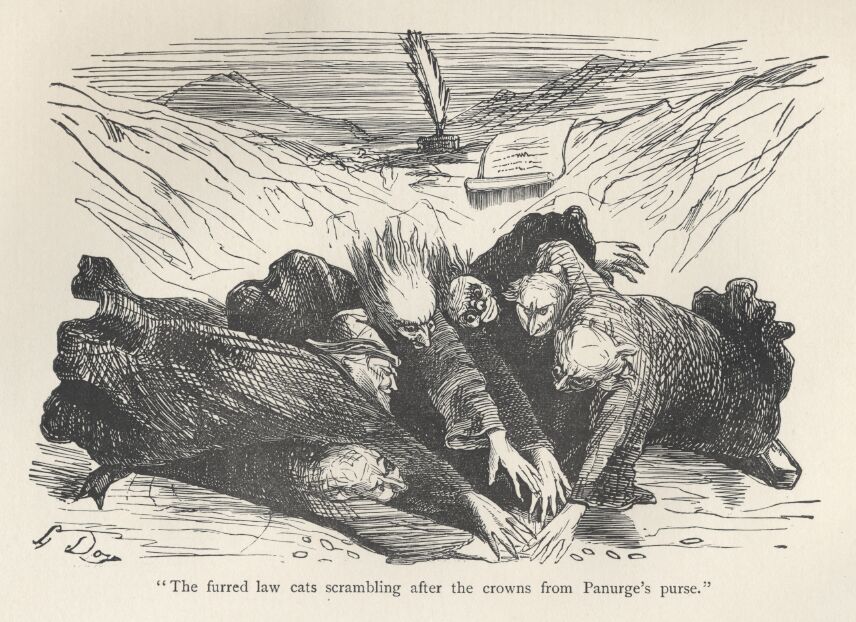 Furred Law Cats Scrambling After the Crowns--5-13-564
