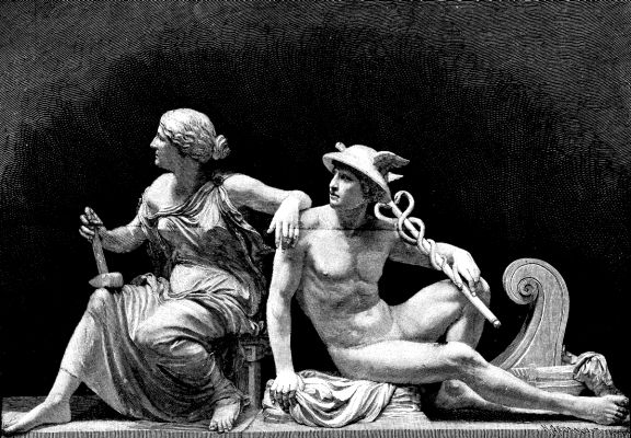  STATUARY FOR THE VIENNA HOUSE OF PARLIAMENT.&mdash;INDUSTRY AND COMMERCE. (GROUP TO THE RIGHT.)