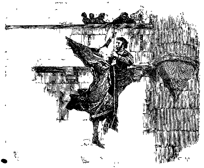 ...tot aan den voet van den muur.