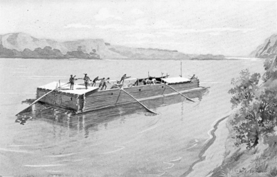 FLATBOATS MANNED WITH RIFLEMEN FLATBOATS MANNED WITH RIFLEMEN