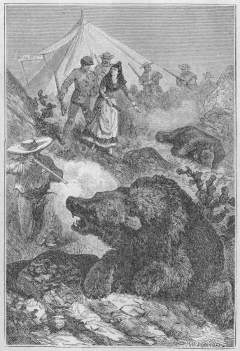 Gambusino notkisti toisen polvensa maata vasten ja asetti pyssyn
olkapäänsä nojaan.