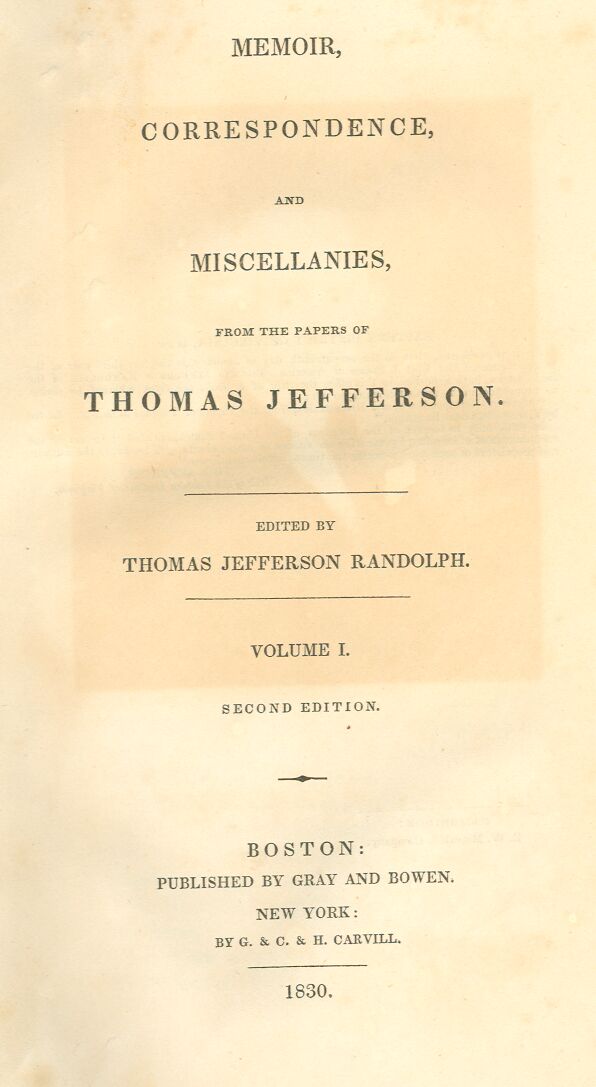 Titlepage of Volume One (of Four)