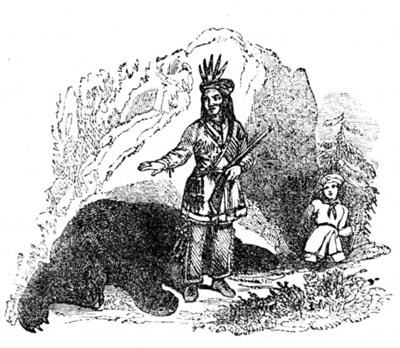 An Indian kills a bear An Indian kills a bear