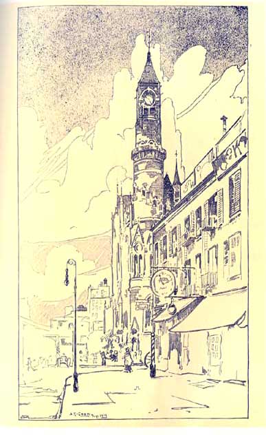 JEFFERSON MARKET. The old clock that has told the hours of justice for Greenwich Village during many years. JEFFERSON MARKET. The old clock that has told the hours
of justice for Greenwich Village during many years.