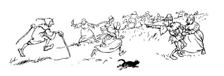 The country folk flying before him like chaff before the wind The country folk flying before him like chaff before the wind