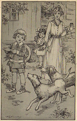 THE TWO DOGS CAME WITH A RUSH. THE TWO DOGS CAME WITH A RUSH.