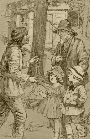 THEY MET AN INDIAN COMING UP THE PATH. THEY MET AN INDIAN COMING UP THE PATH.