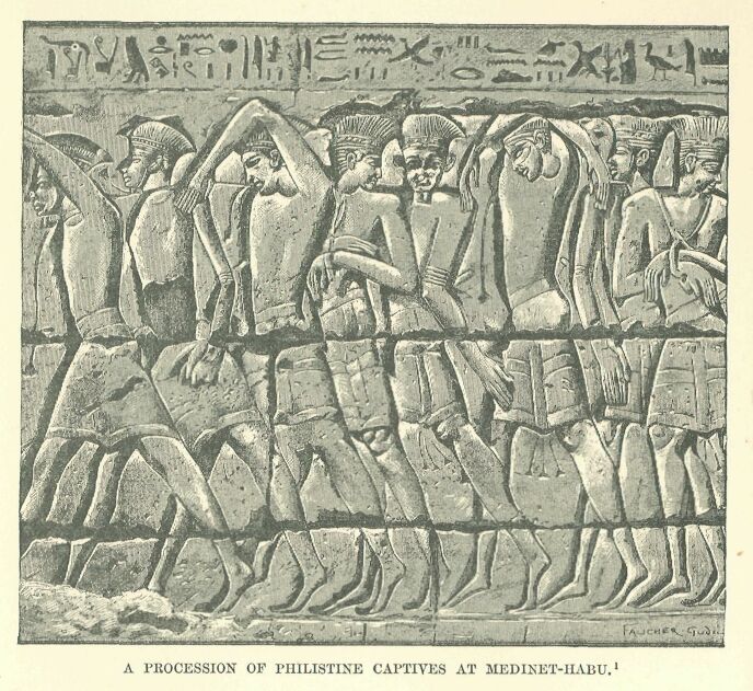 294.jpg a Procession of Philistine Captives At Medinet-habu
