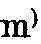 m with a ) attached to the right side m with a ) attached to the right side