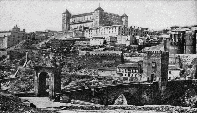 TOLEDO, WITH THE ALCAZAR. Illustration: TOLEDO, WITH THE ALCAZAR.