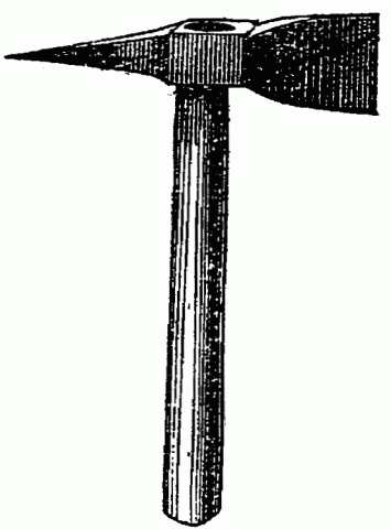 Fig. 32 - PICK FOR DRESSING AND PREFORATING TILE. Illustration: Fig. 32 - PICK FOR DRESSING AND PREFORATING TILE.