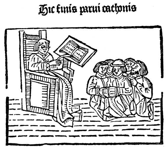 Caxton's earliest Woodcut. Headline in Type 3. Caxton's earliest Woodcut. Headline in Type 3.