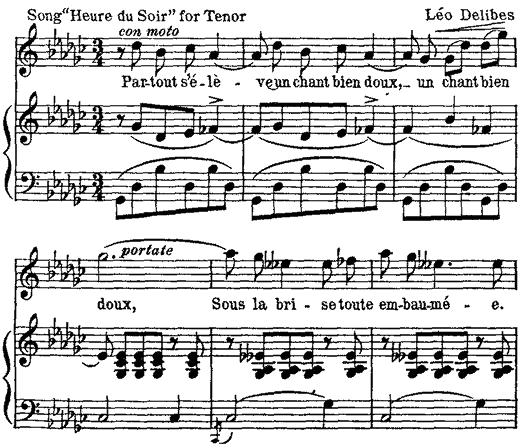 Song, Heure du Soir for Tenor, Léo Delibes Song, Heure du Soir for Tenor, Léo Delibes