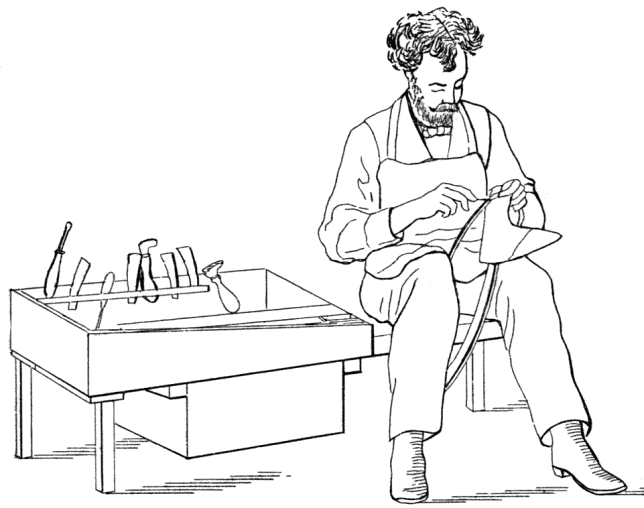 Stitching the top of the back Stitching the top of the back