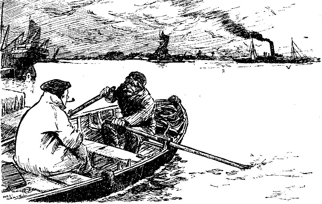 seagulls follow a
steamer.