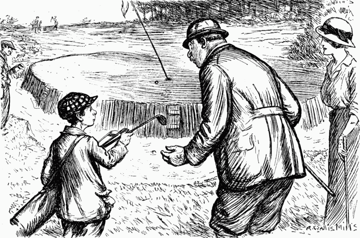 Into this beastly bunker again, Caddie!