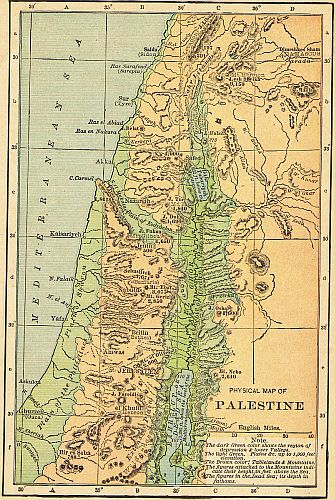 MAP 17 PHYSICAL MAP OF PALESTINE