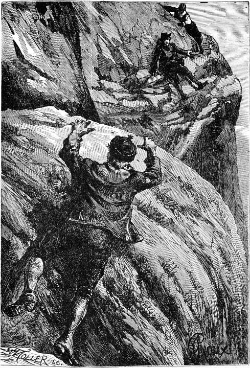 Jo�l begon, op zijn buik glijdende, naar boven te kruipen. Blz. 80.