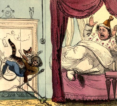 The Monkey and Cat tumble down the chimney