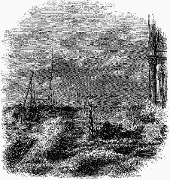 The Inundation of 1824. Illustration.