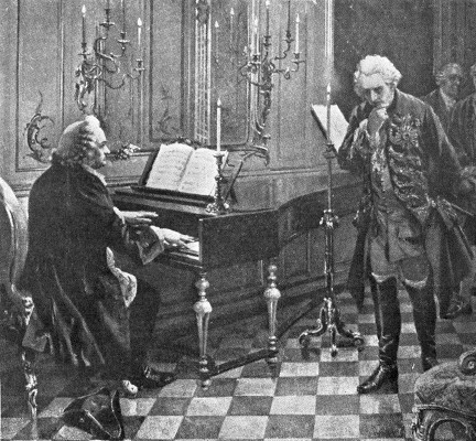 BACH PLAYING BEFORE FREDERICK THE GREAT. BACH PLAYING BEFORE FREDERICK THE GREAT.