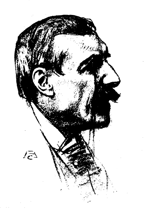 Eça de Queiroz.—Desenho de Antonio Carneiro. Eça de Queiroz.—Desenho de Antonio Carneiro.