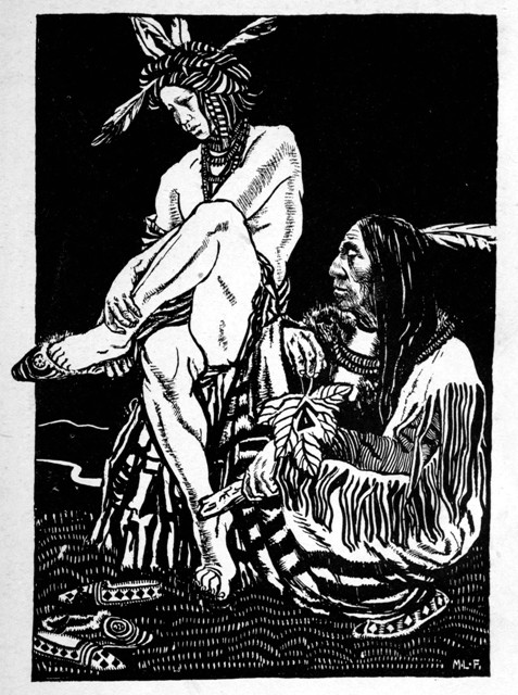 THE MAN GAVE HIM ANOTHER PAIR OF MOCCASINS IN EXCHANGE
FOR THOSE HE WAS WEARING