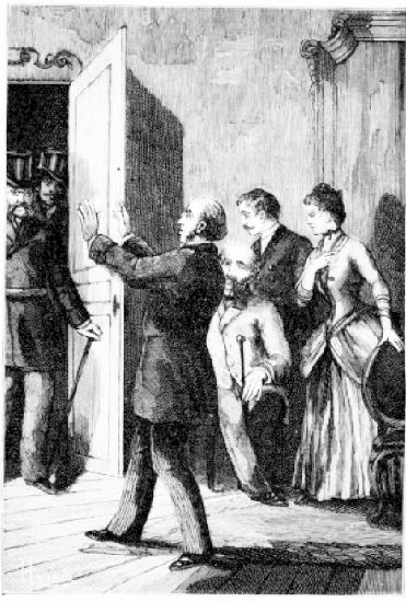 Dans l'encadrement de la porte on voyait un commissaire
de police et des agents.