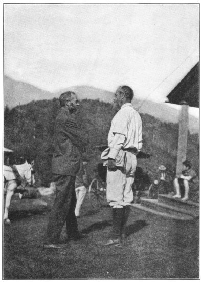 William James and Henry Clement, at the "Putnam Shanty,"
in the Adirondacks (1907?).