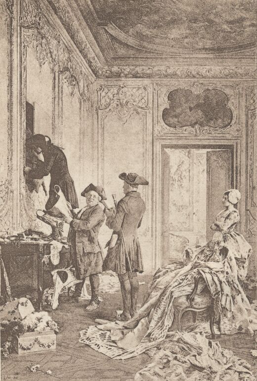 Search of the Spanish Ambassador--painted by Maurice Leloir