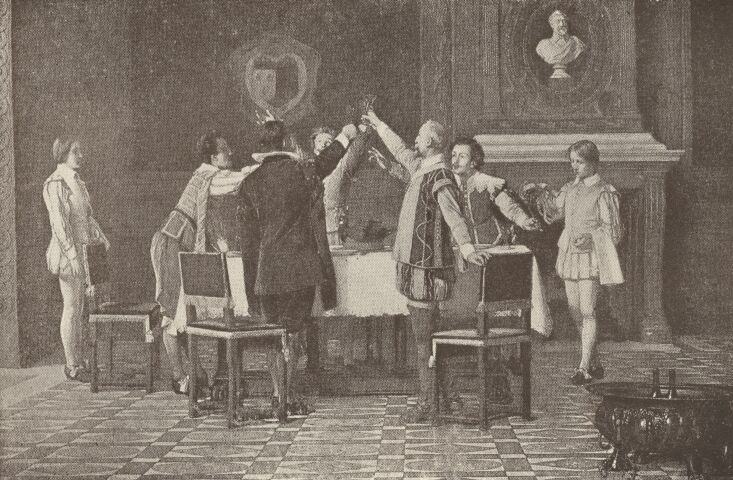 Jacobites Drinking to the Pretender--painted by F. Willems