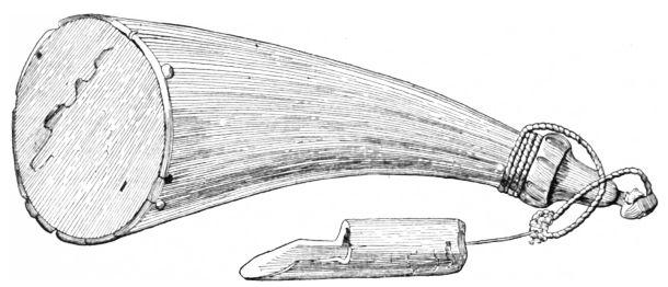 Fig. 4. Powder horn and measure of bamboo used by the Indians.