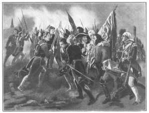 The death of General Wolfe on the Plains of Abraham.

From the painting by Alonzo Chappel