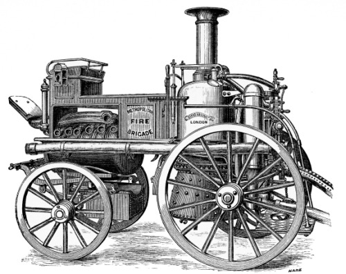 MESSRS. SHAND, MASON AND CO’S STEAM FIRE-ENGINE; AS USED
BY THE METROPOLITAN FIRE BRIGADE.