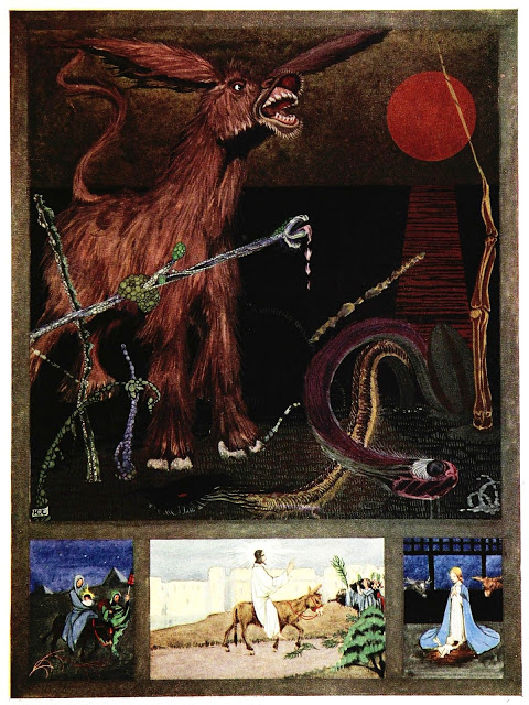 WITH MONSTROUS HEAD AND SICKENING CRY AND EARS LIKE ERRANT WINGS.